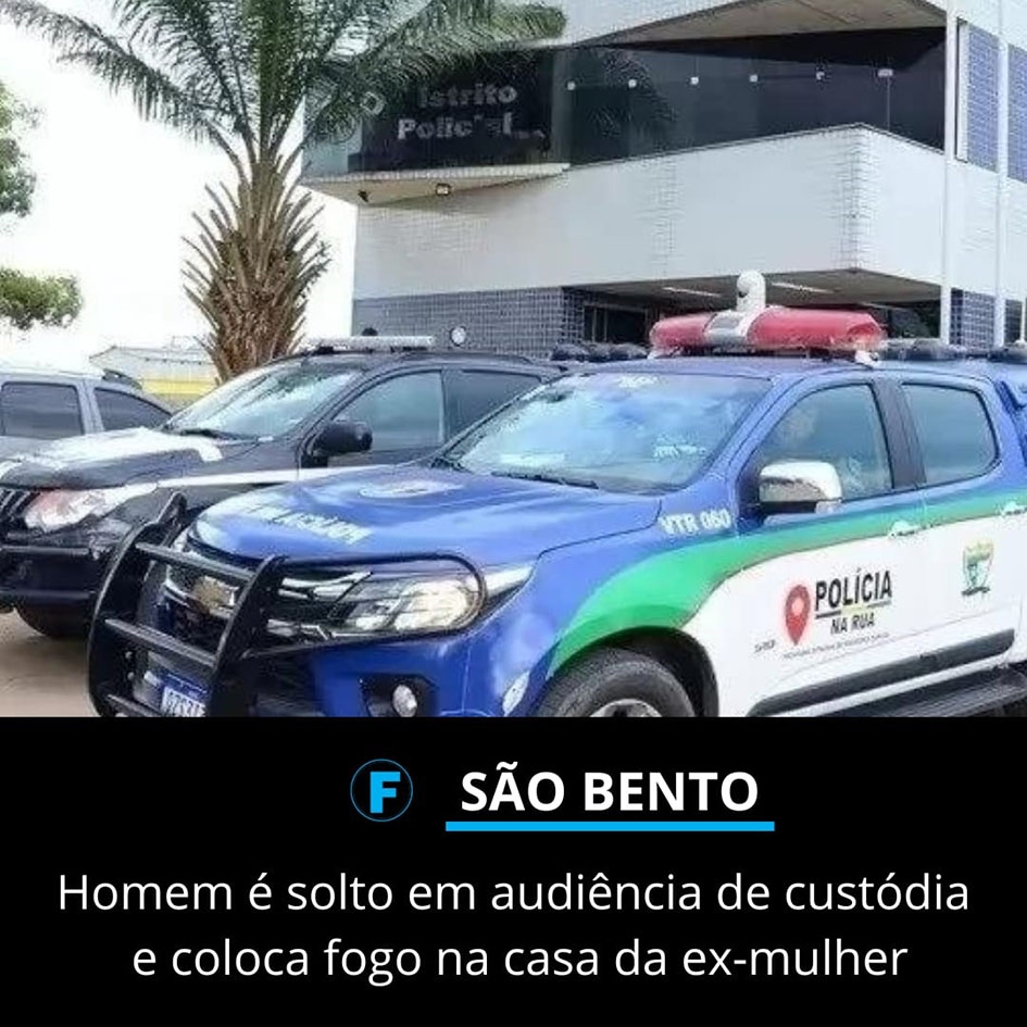 Homem é solto em audiência de custódia e coloca fogo na casa da ex-mulher