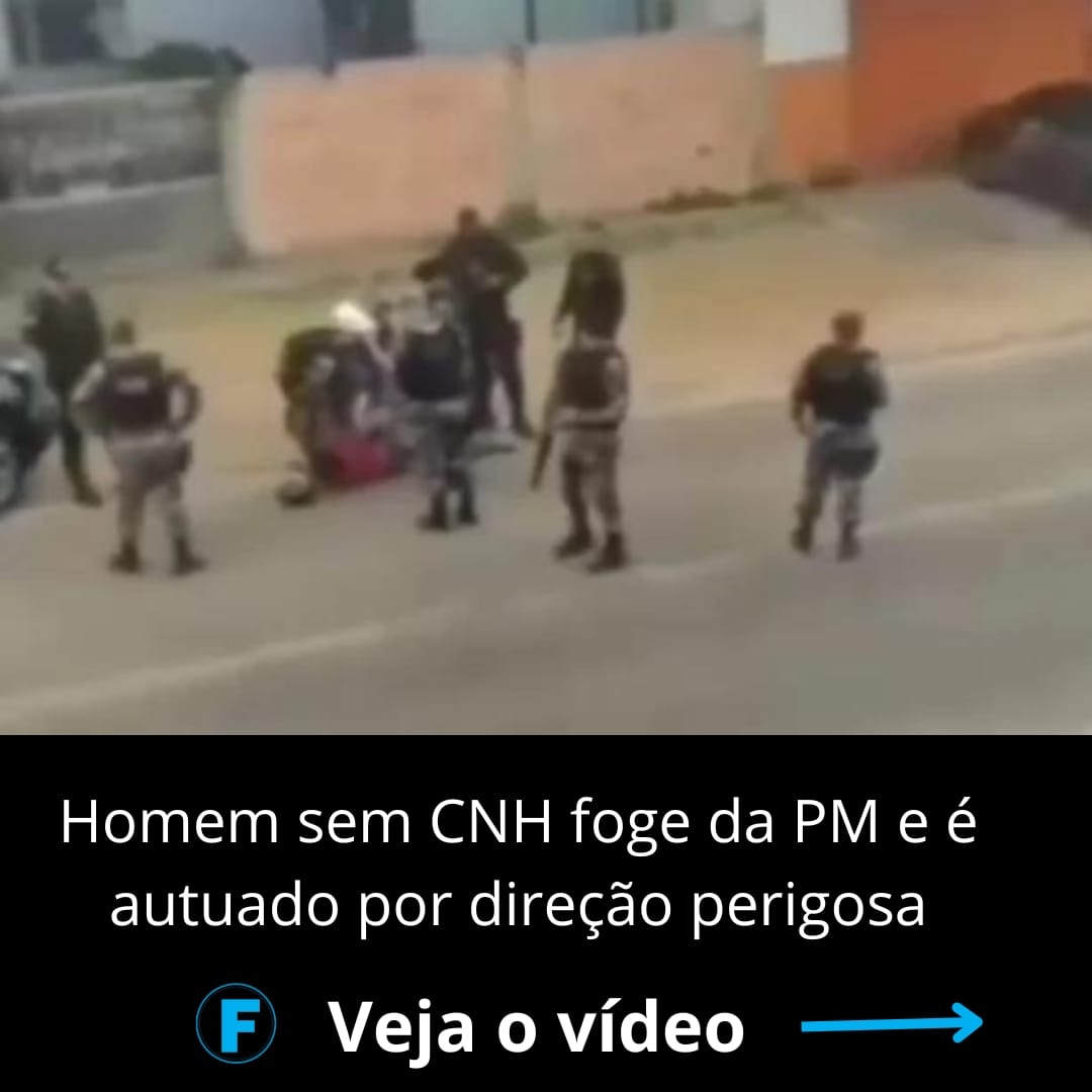 Homem sem CNH foge da PM e é autuado por direção perigosa