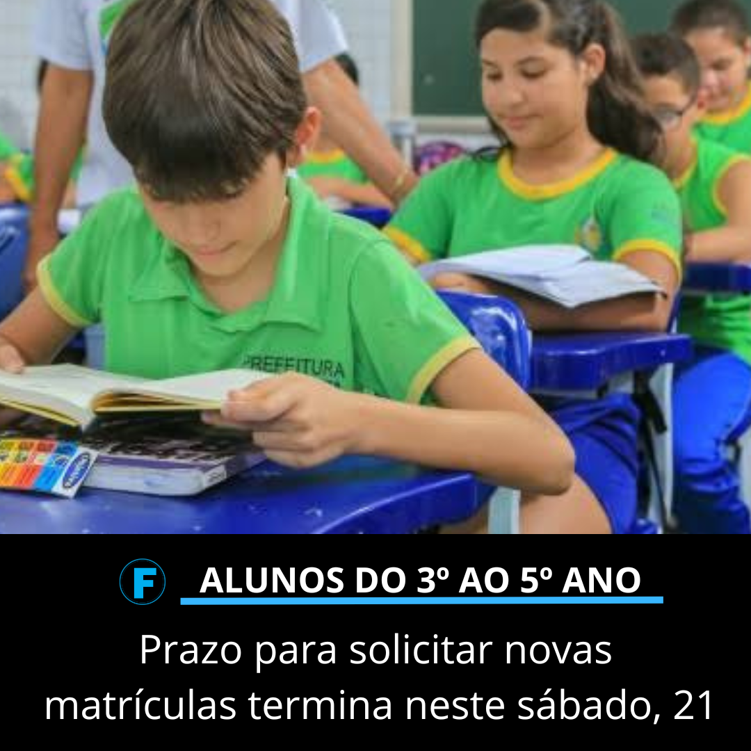 Prazo para solicitar novas matrículas termina neste sábado, 21