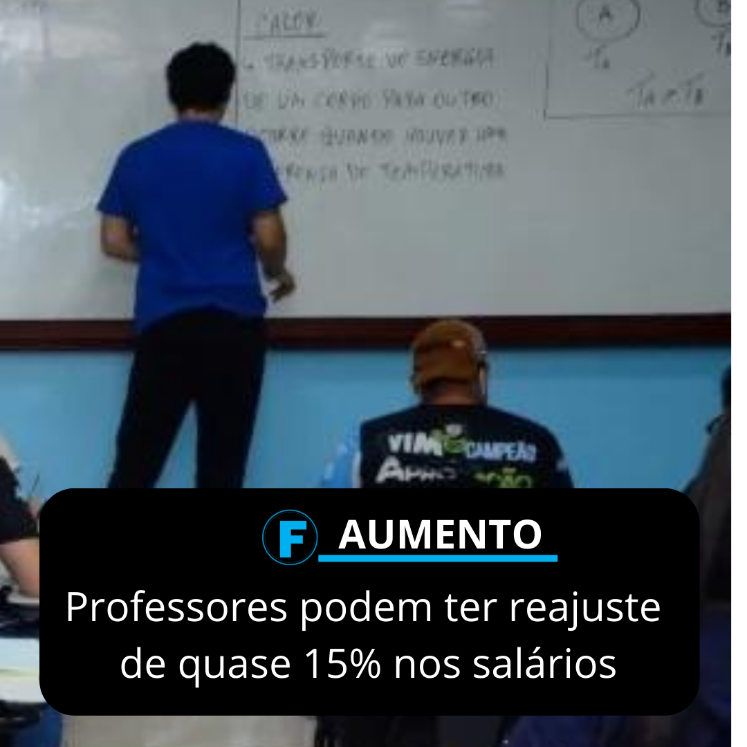 Professores podem ter reajuste de quase 15% nos salários