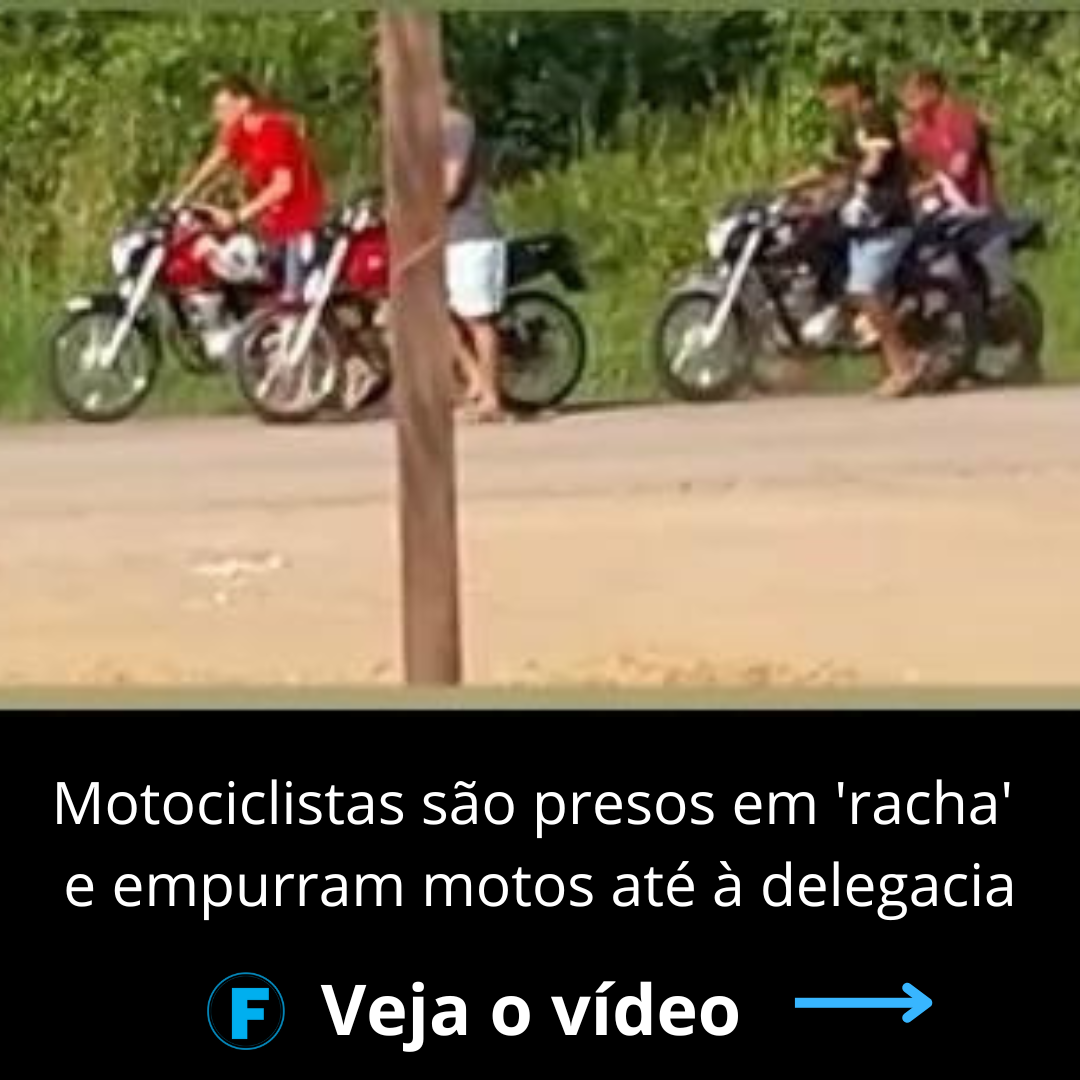 Motociclistas são presos em 'racha' e empurram motos até à delegacia
