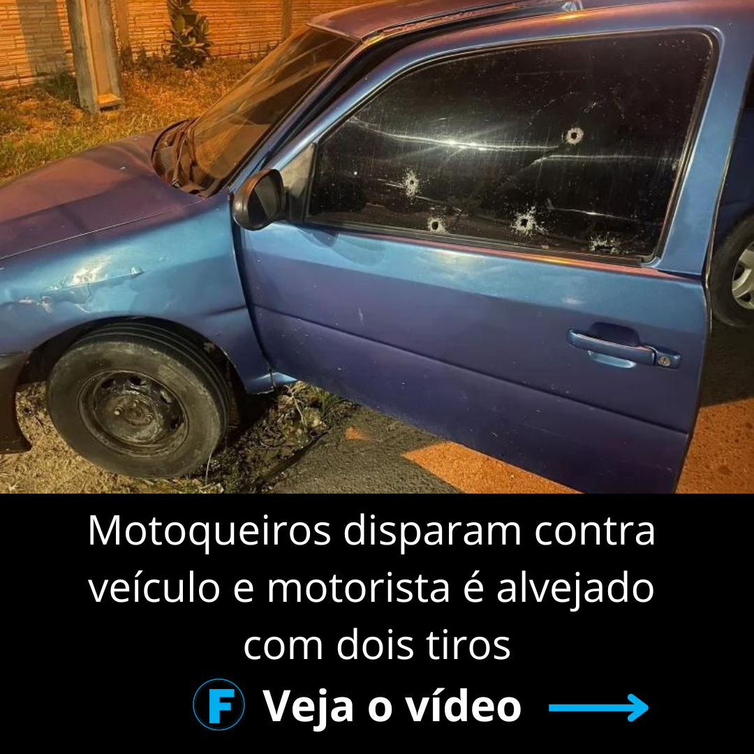 Motoqueiros disparam contra veículo e motorista é alvejado com dois tiros