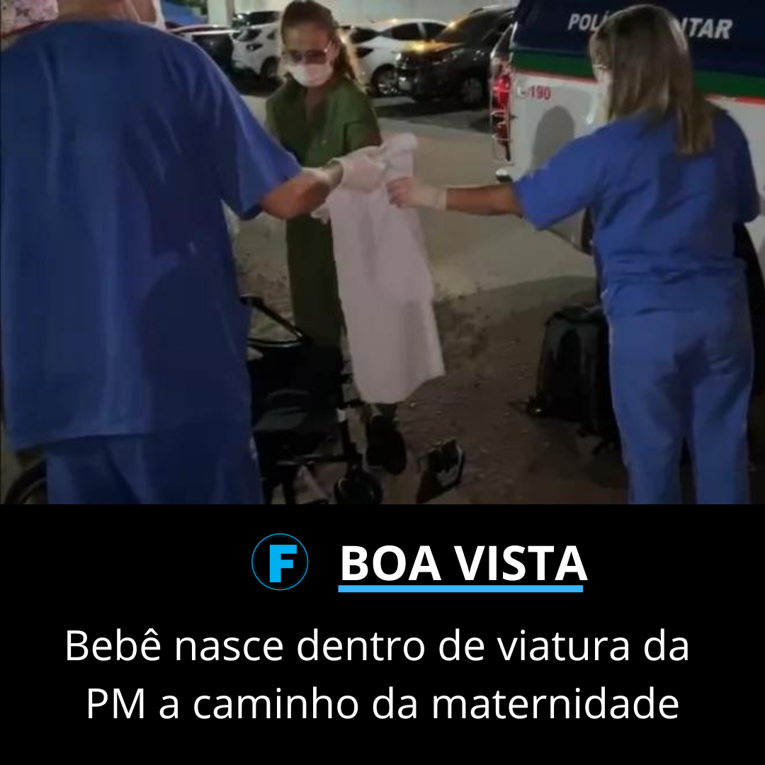 Bebê nasce dentro de viatura da PM a caminho da maternidade