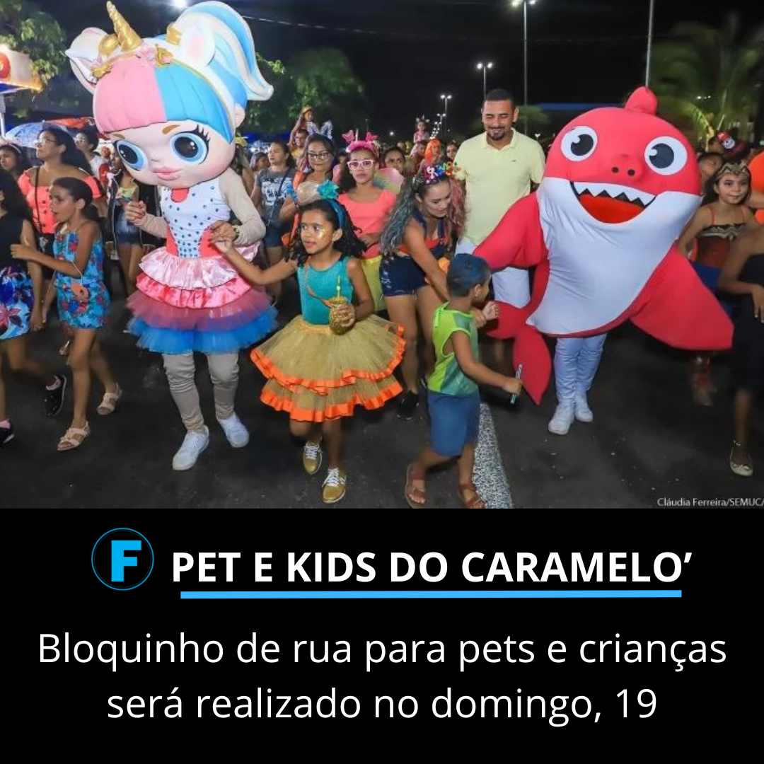 Bloquinho de rua para pets e crianças será realizado no domingo, 19