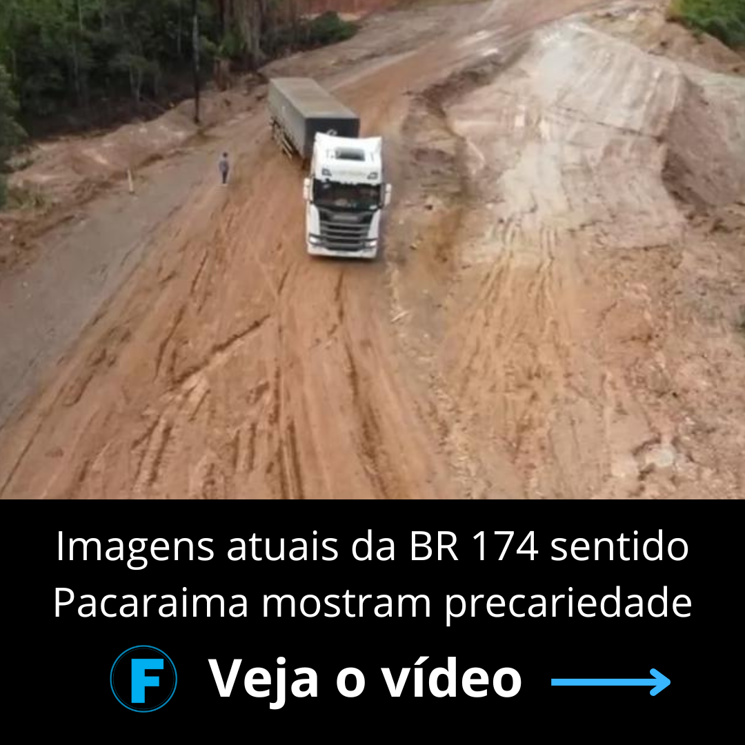 Imagens atuais da BR 174 sentido Pacaraima mostram precariedade; Vídeo