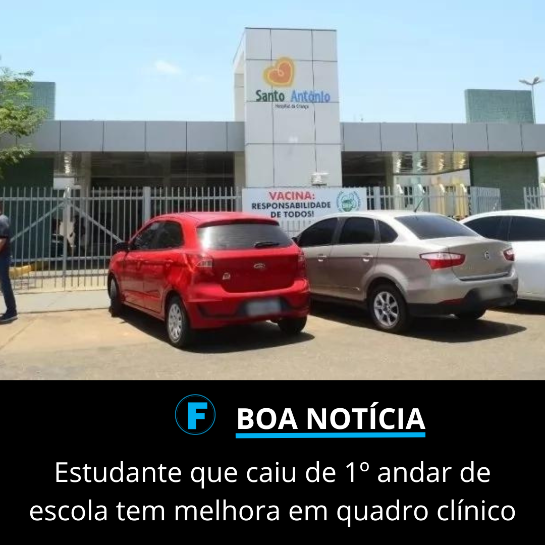 Estudante que caiu de 1º andar de escola tem melhora em quadro clínico