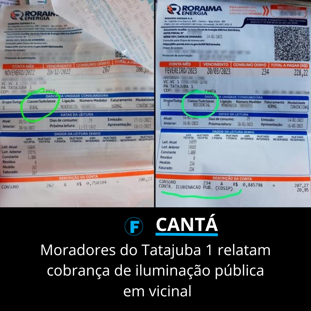 Moradores do Tatajuba 1 relatam cobrança de iluminação pública em vicinal