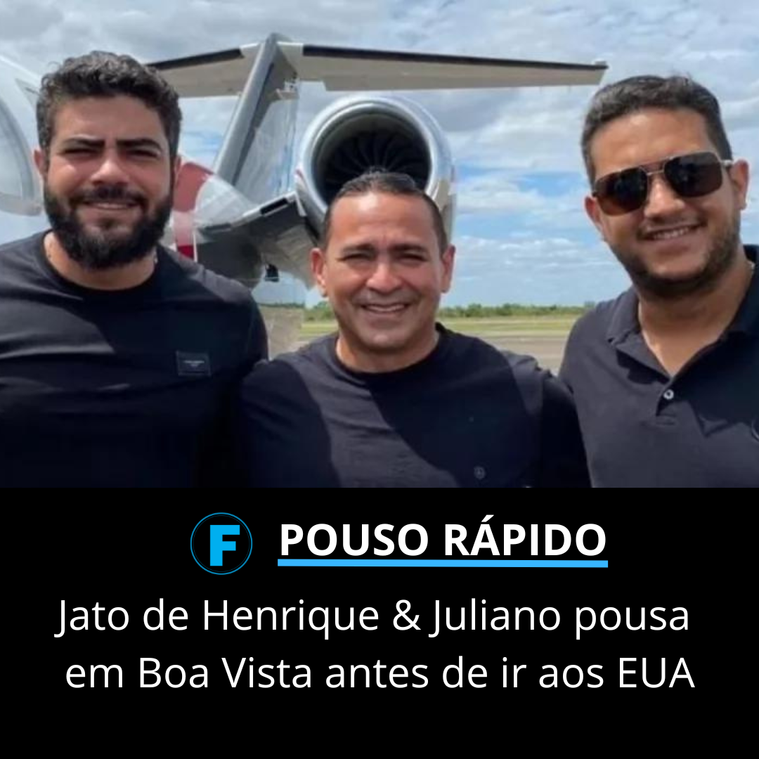 Jato de Henrique & Juliano pousa em Boa Vista antes de ir aos EUA