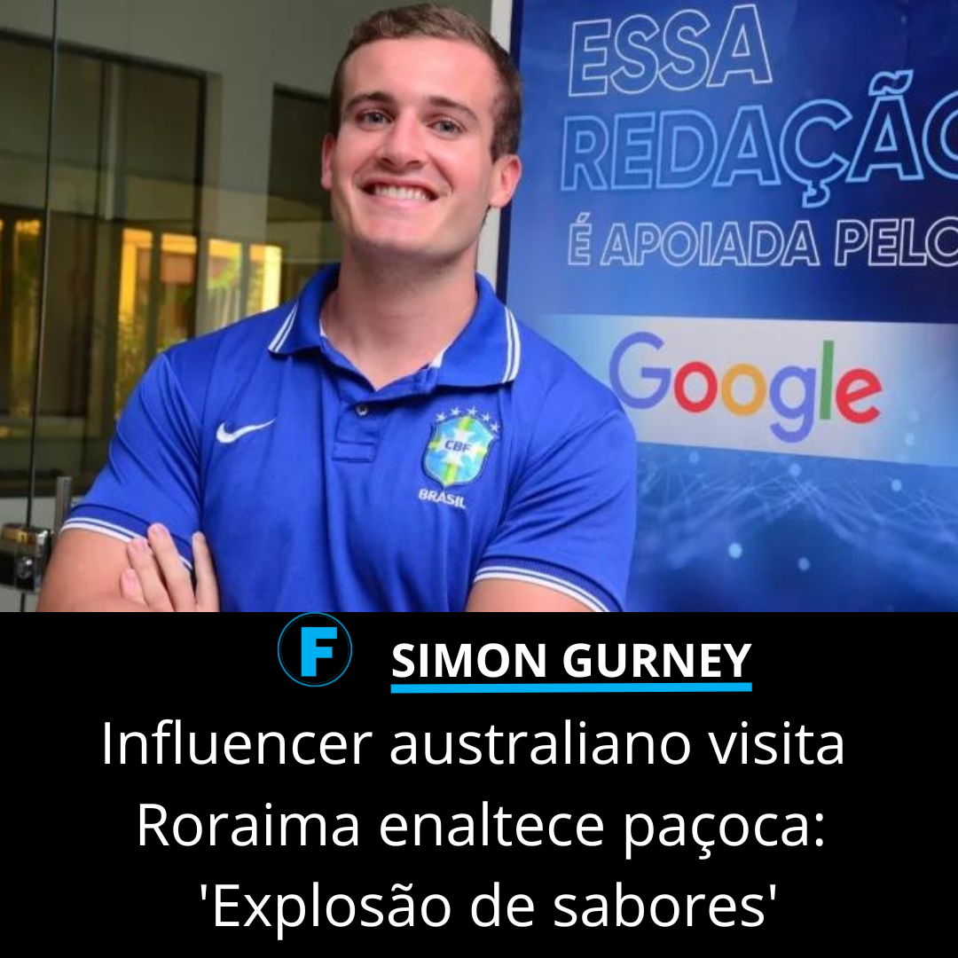 Influencer australiano visita RR e enaltece paçoca: 'Explosão de sabores'