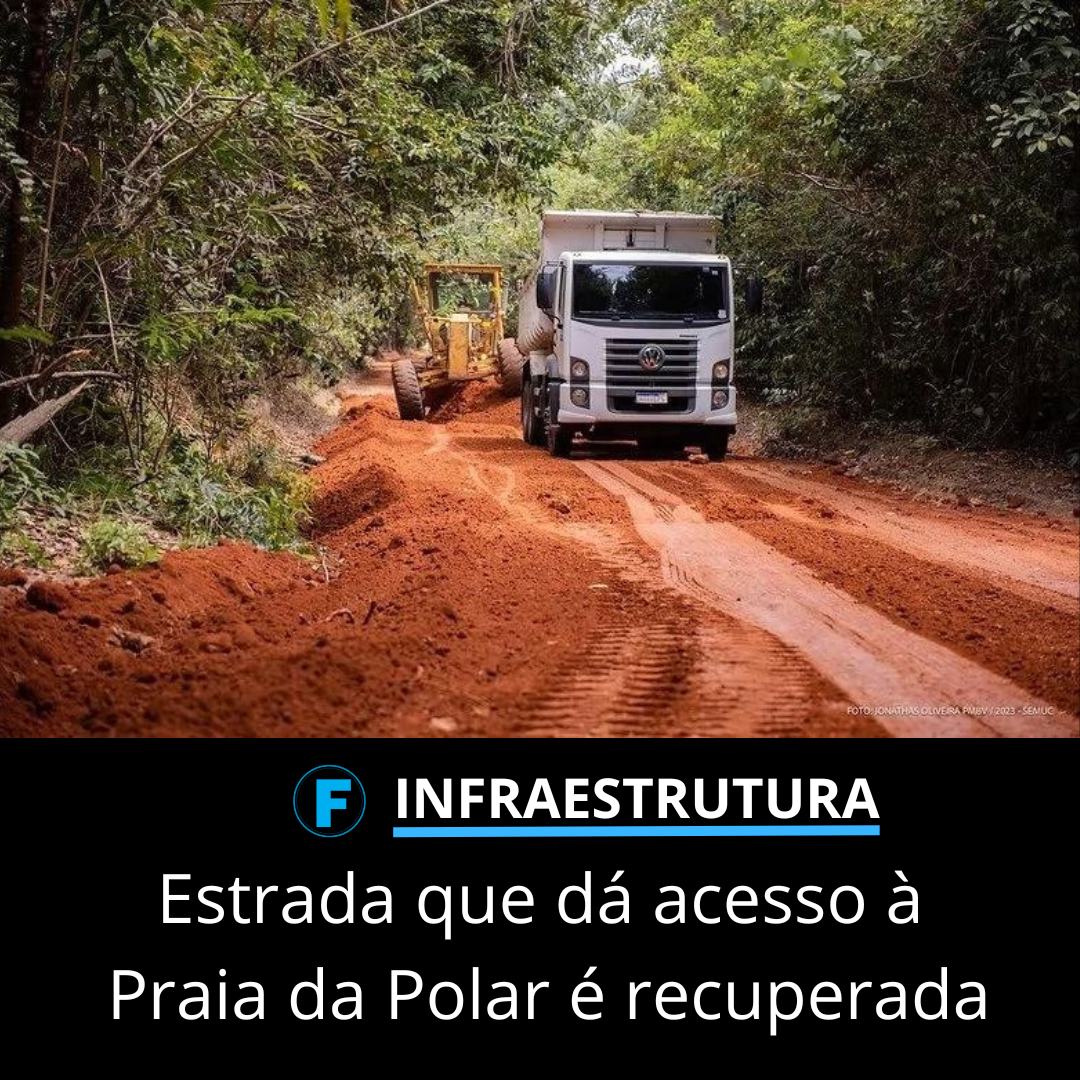Estrada que dá acesso à Praia da Polar é recuperada