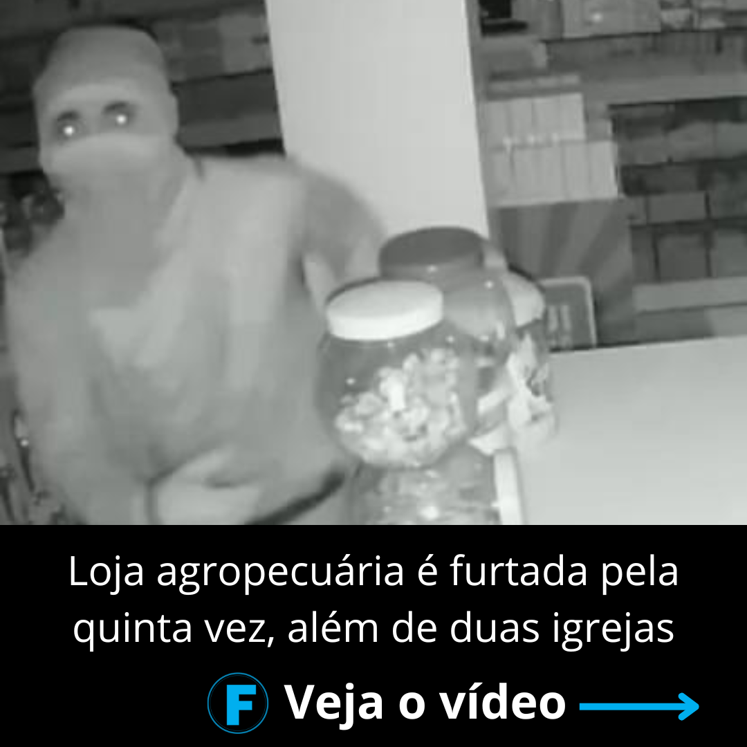 Loja agropecuária é furtada pela quinta vez, além de duas igrejas