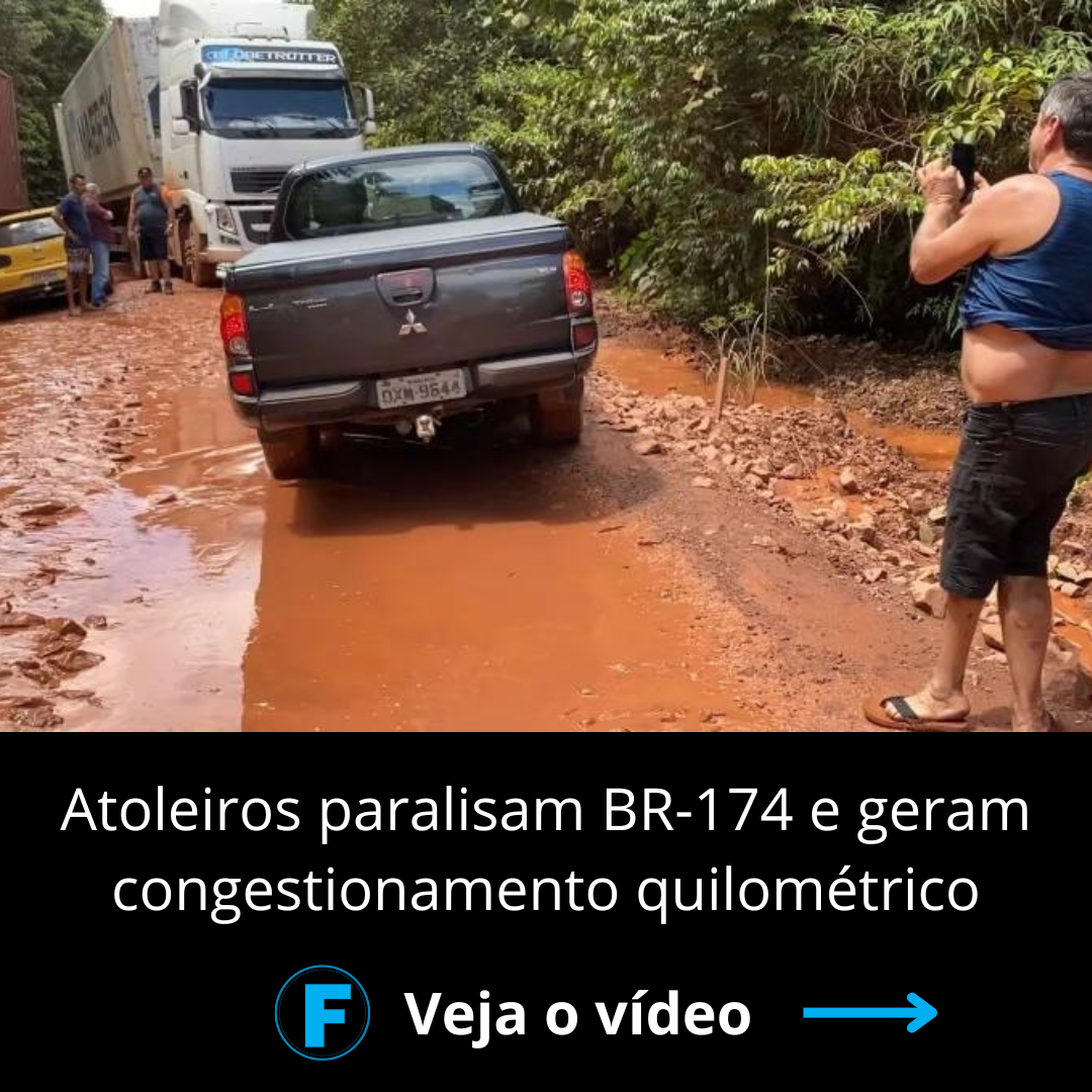 Atoleiros paralisam BR-174 e geram congestionamento quilométrico