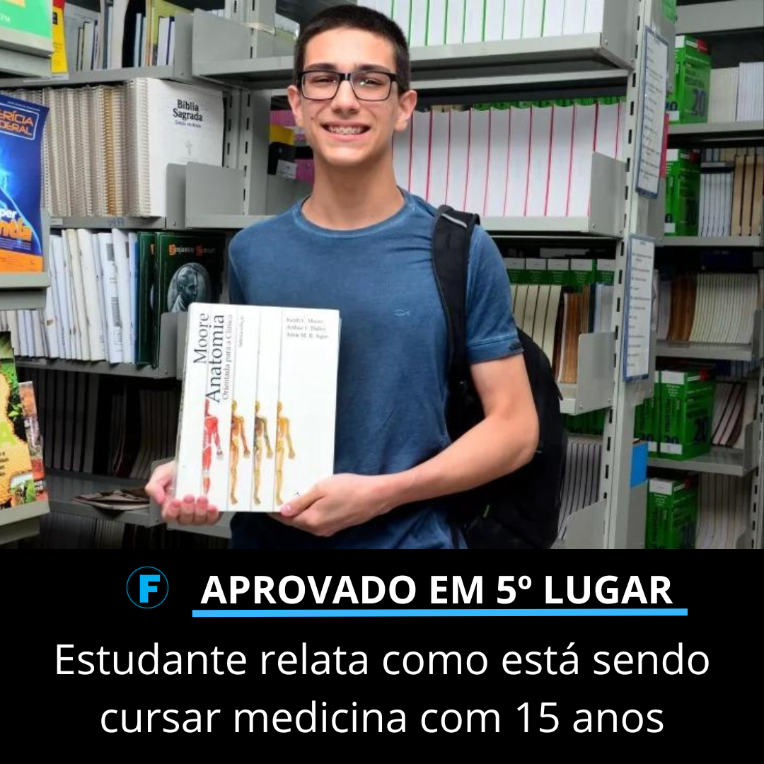Estudante relata como está sendo cursar medicina com 15 anos
