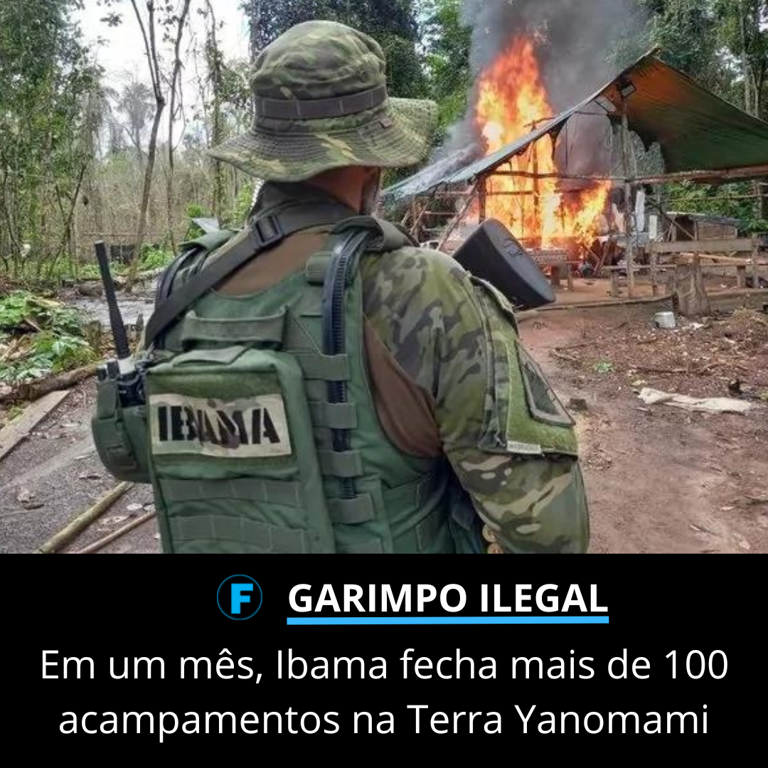 Em um mês, Ibama fecha mais de 100 acampamentos na Terra Yanomami