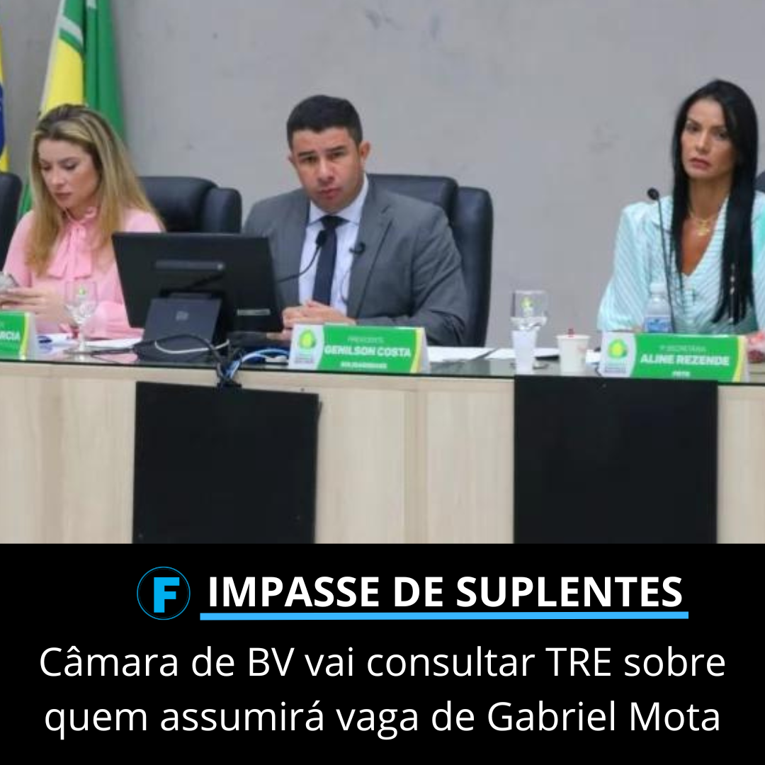 Câmara de BV vai consultar TRE sobre quem assumirá vaga de Gabriel Mota