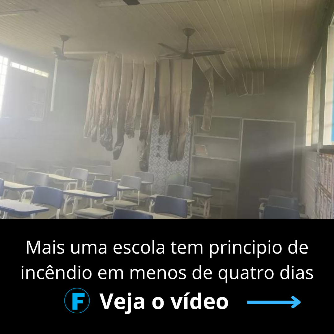 Mais uma escola tem principio de incêndio em menos de quatro dias