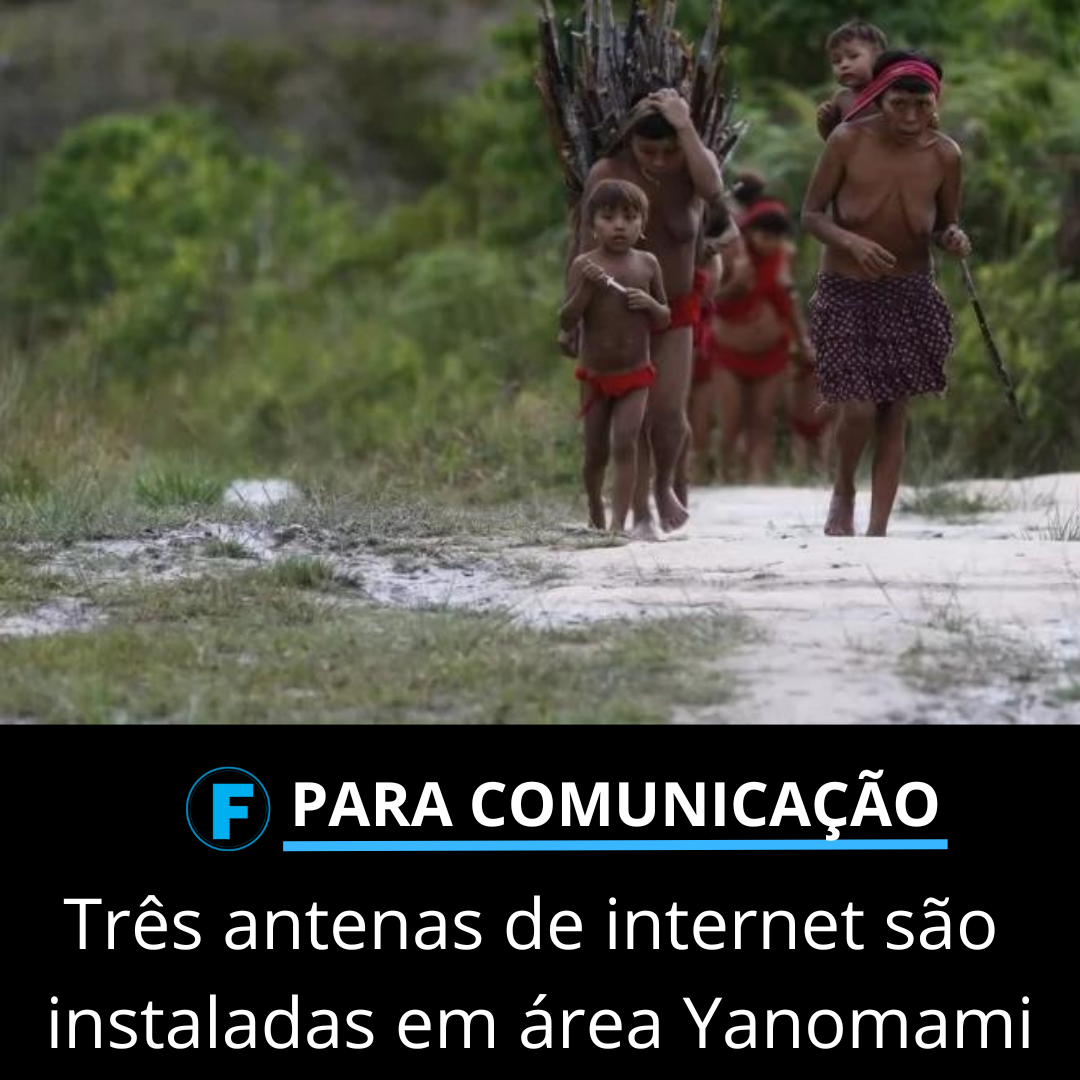 Três antenas de internet são instaladas em área Yanomami