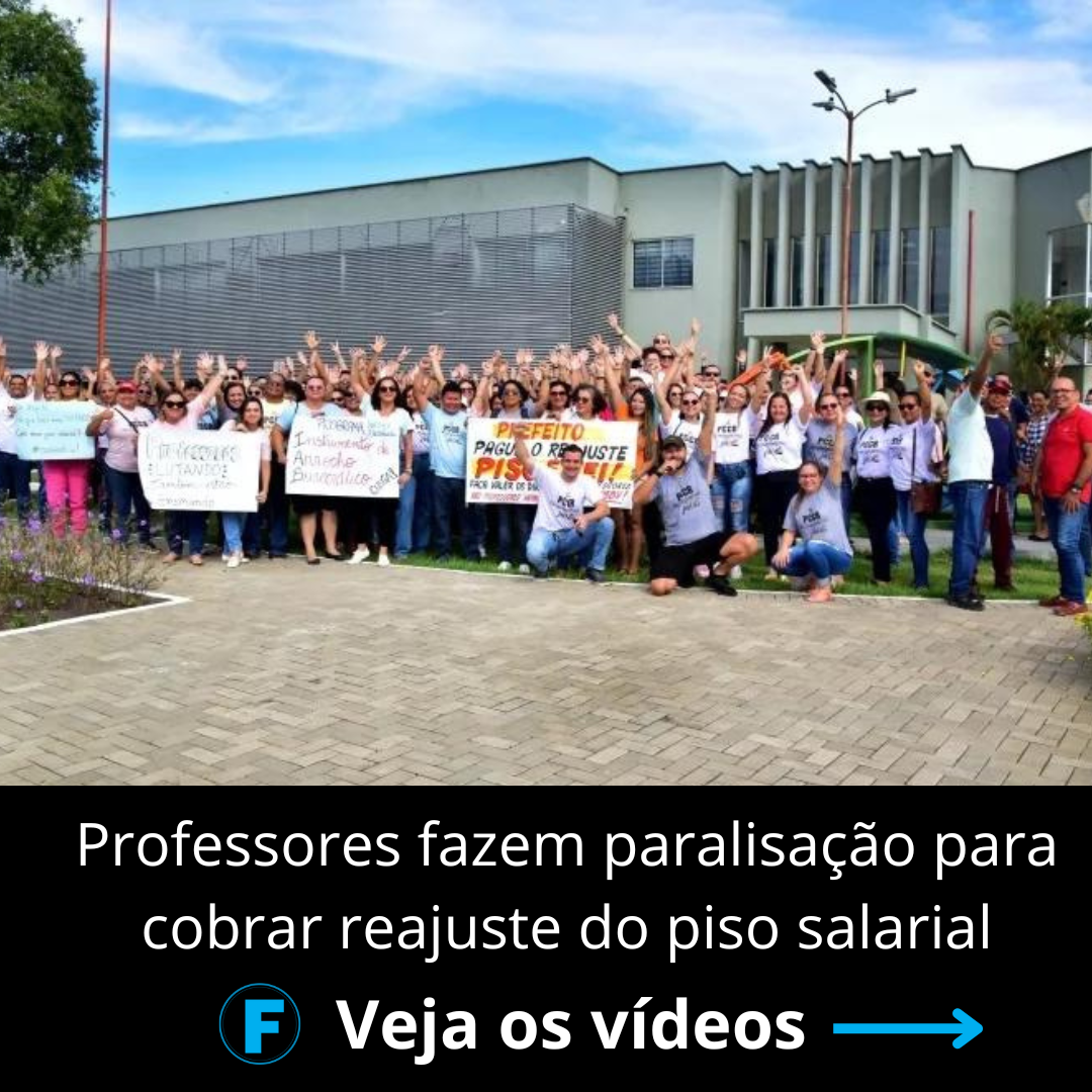 Professores fazem paralisação para cobrar reajuste do piso salarial