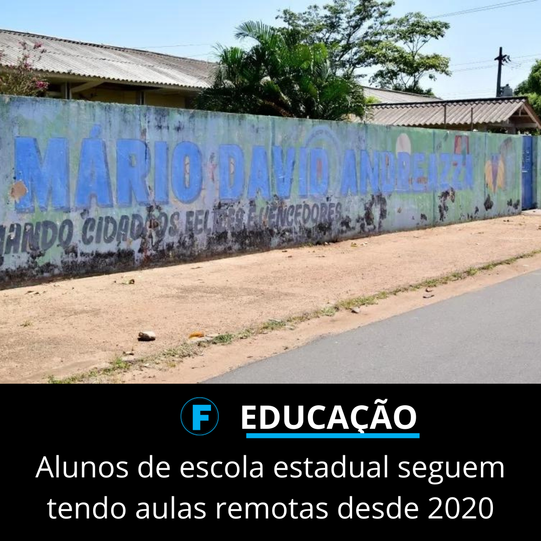 Alunos de escola estadual seguem tendo aulas remotas desde 2020