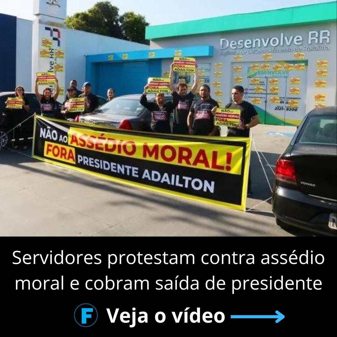 Servidores protestam contra assédio moral e cobram saída de presidente