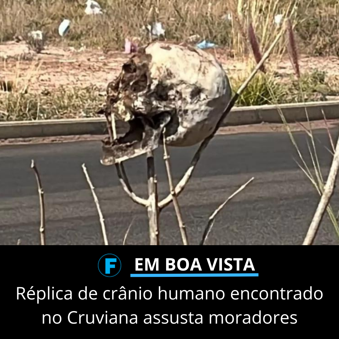 Réplica de crânio humano encontrado no Cruviana assusta moradores