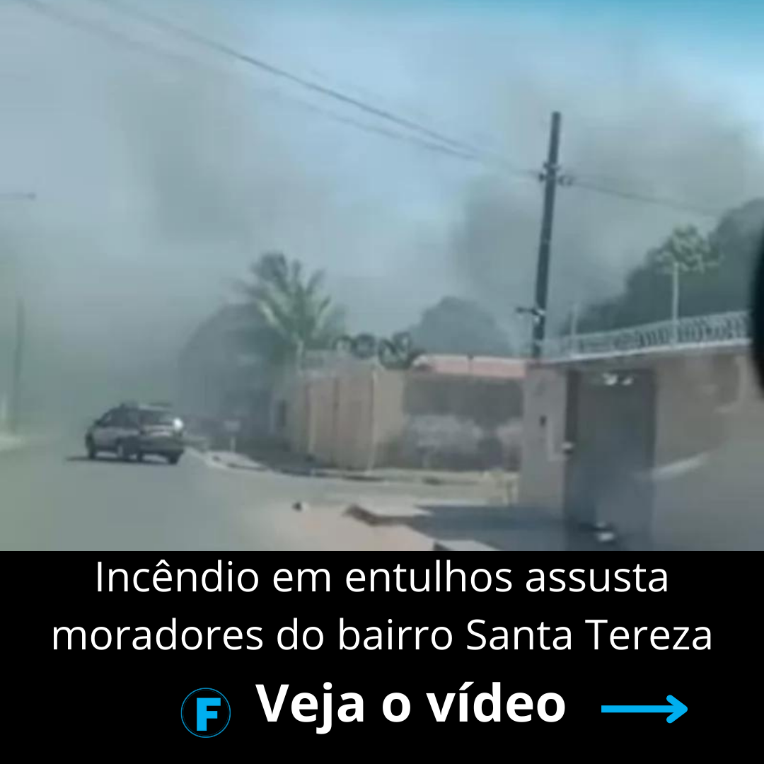 Incêndio em entulhos assusta moradores do bairro Santa Tereza