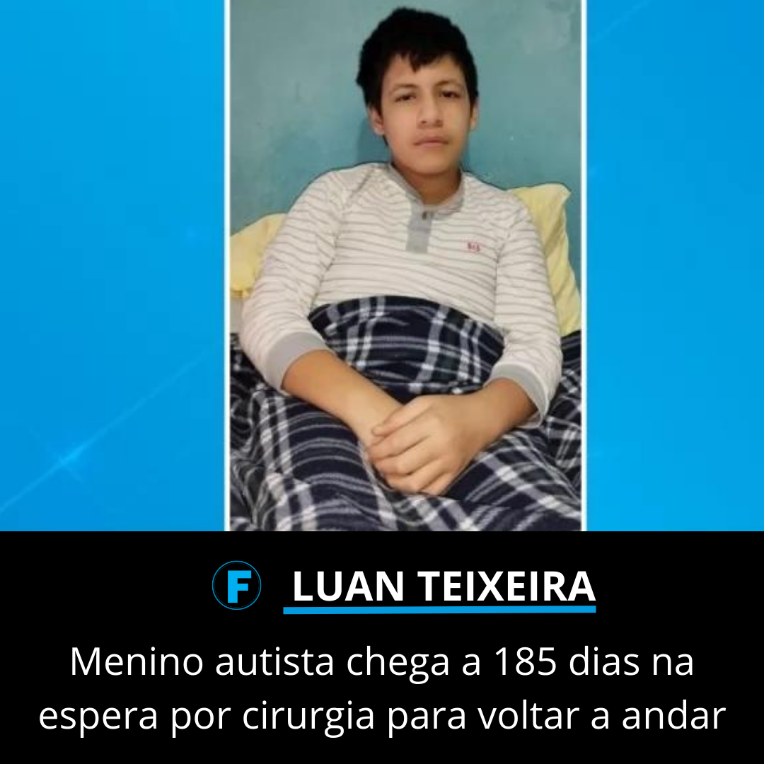 Menino autista chega a 185 dias na espera por cirurgia para voltar a andar
