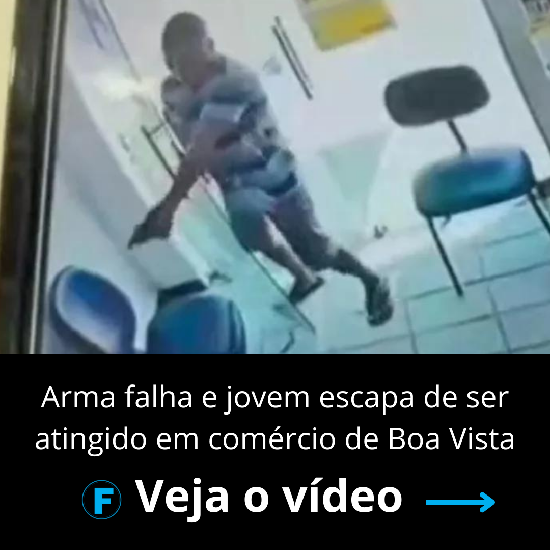 Arma falha e jovem escapa de ser atingido em comércio de Boa Vista
