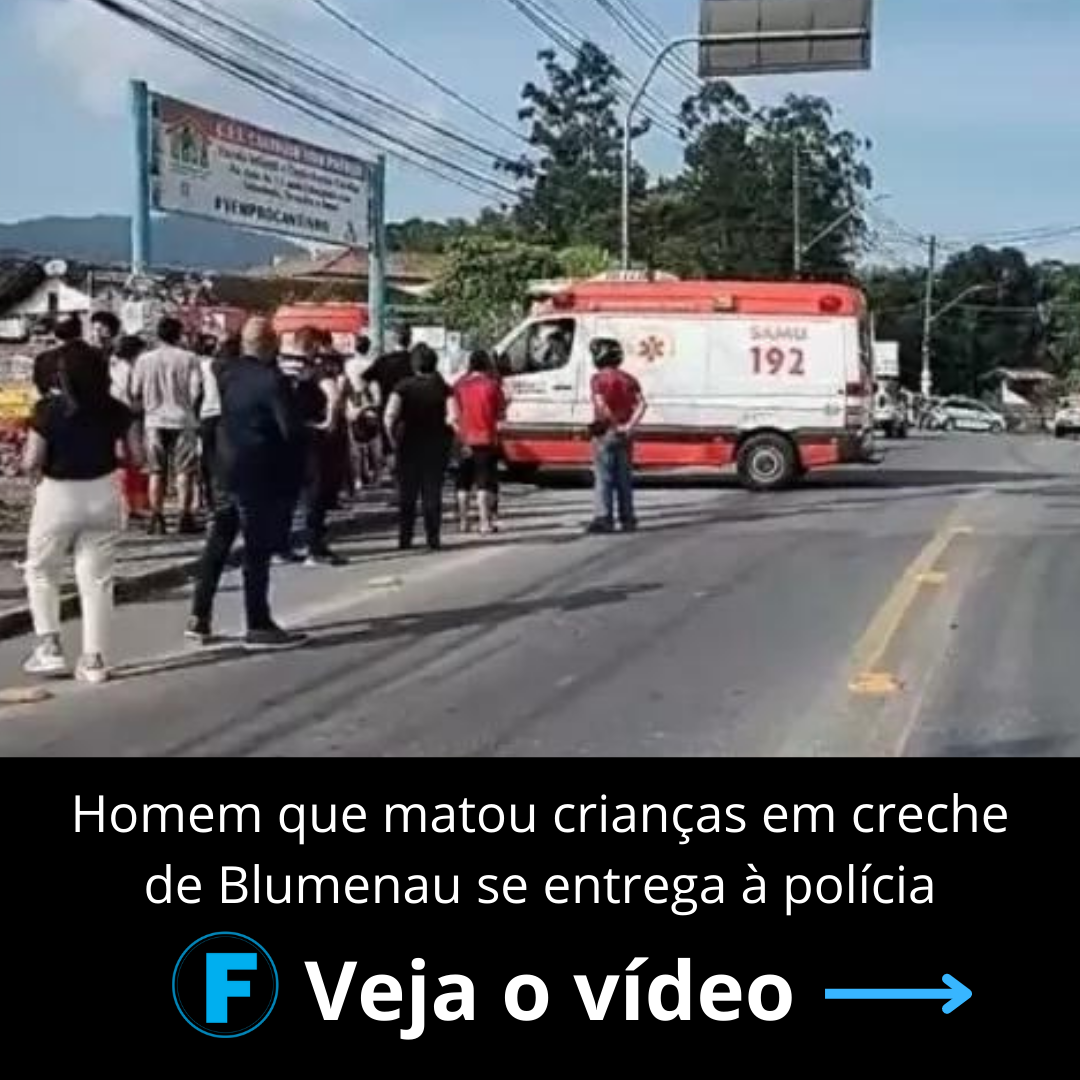 Homem que matou crianças em creche de Blumenau se entrega à polícia