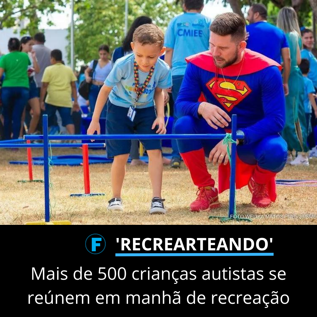 Mais de 500 crianças autistas se reúnem em manhã de recreação