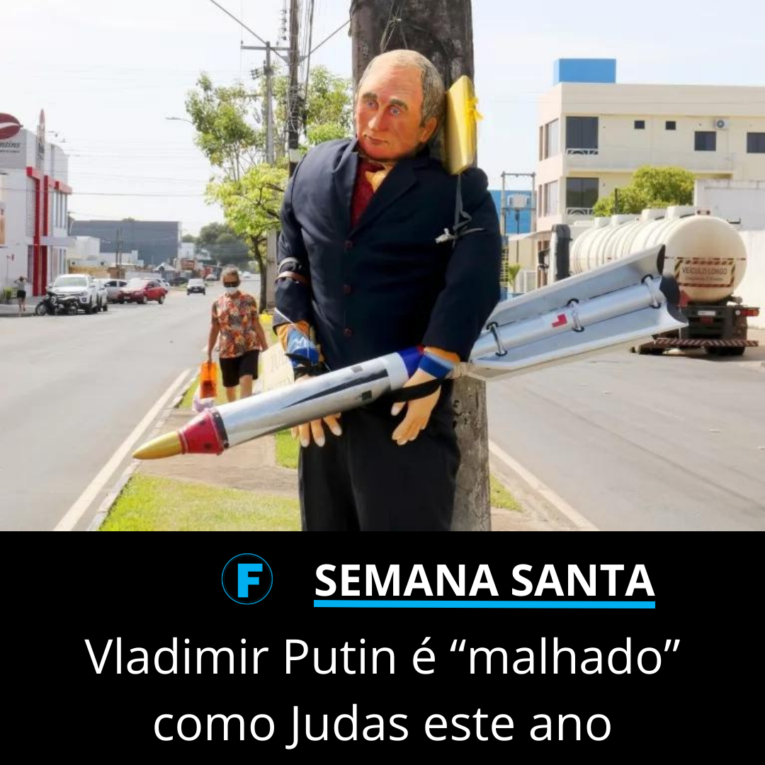 Vladimir Putin é “malhado” como Judas este ano