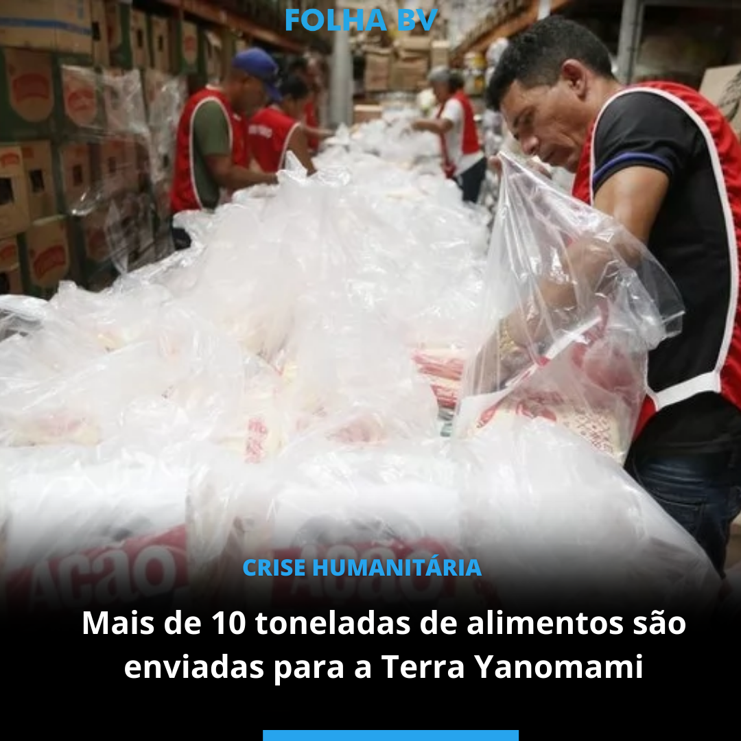 Mais de 10 toneladas de alimentos são enviadas para a Terra Yanomami