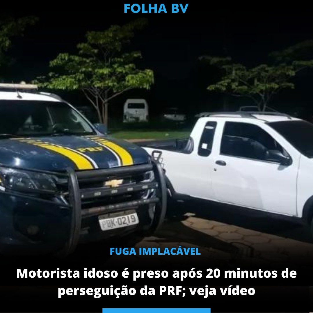 Motorista idoso é preso após 20 minutos de perseguição da PRF; veja vídeo