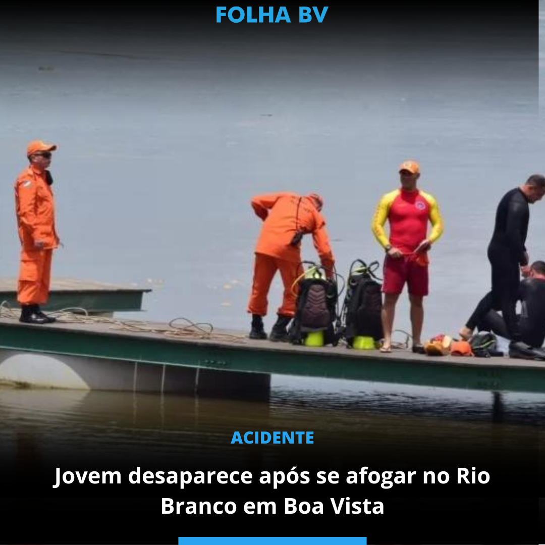 Jovem desaparece após se afogar no Rio Branco em Boa Vista