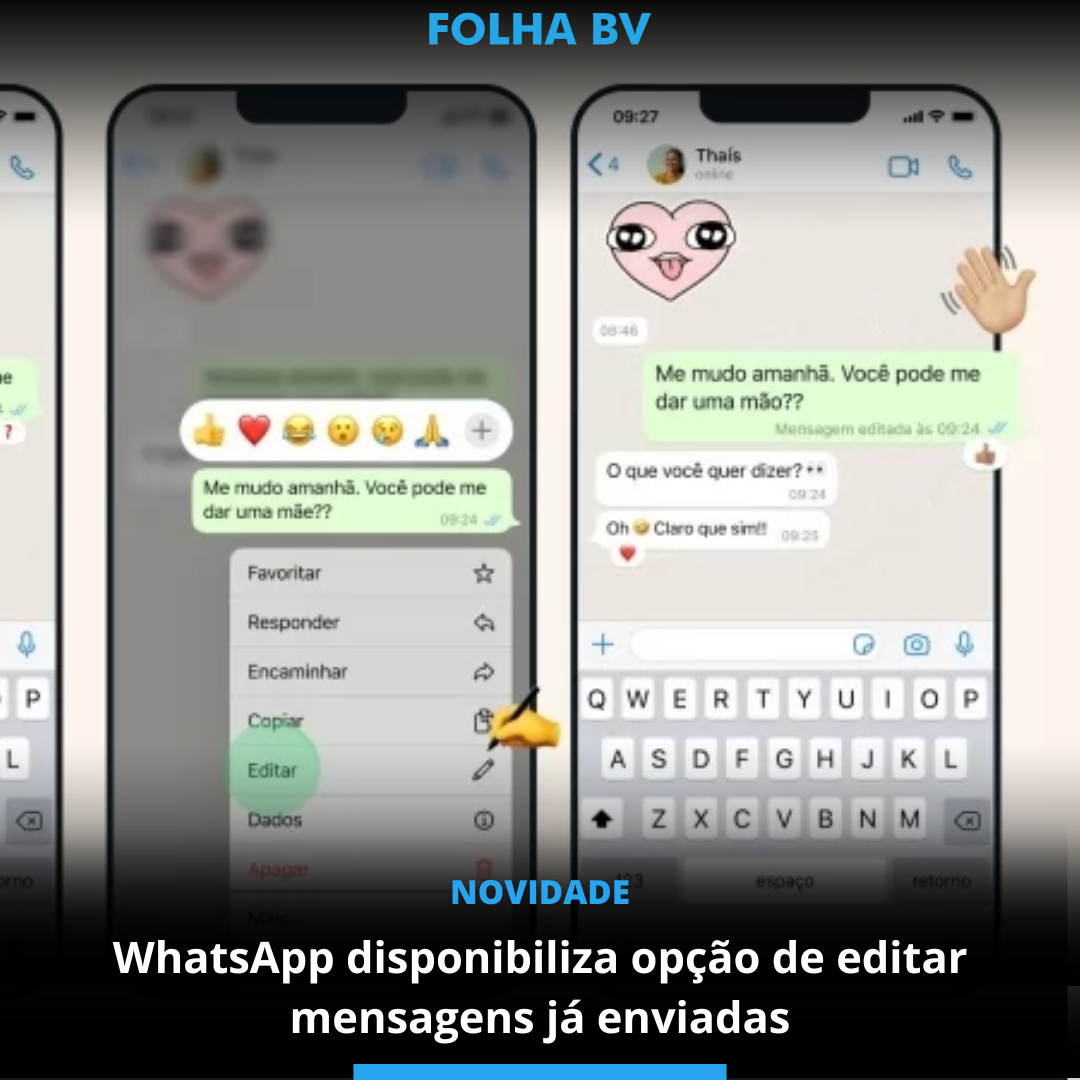 WhatsApp disponibiliza opção de editar mensagens já enviadas