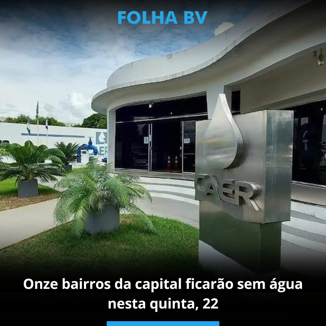 Onze bairros da capital ficarão sem água nesta quinta, 22