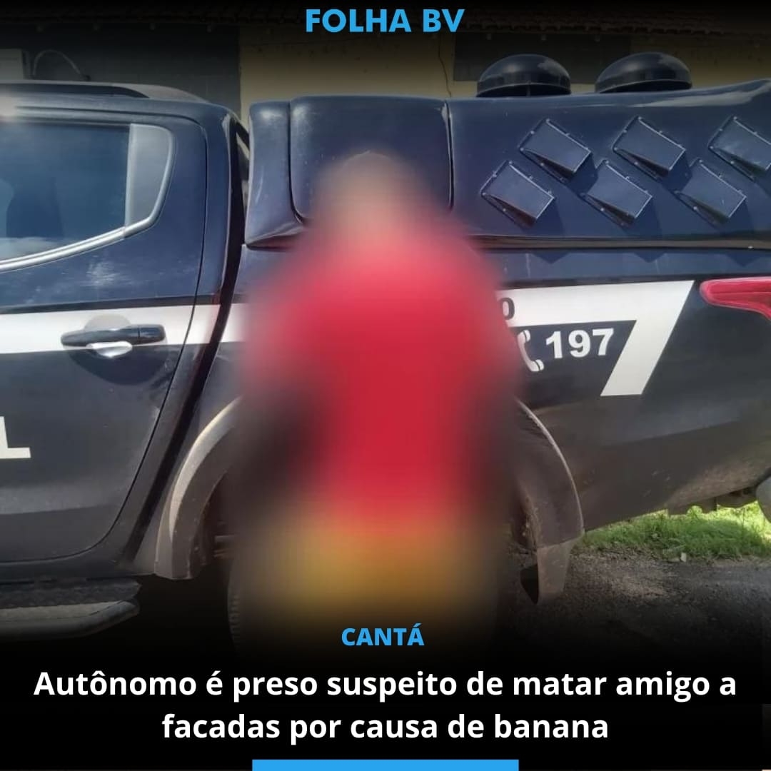 Autônomo é preso suspeito de matar amigo a facadas por causa de banana