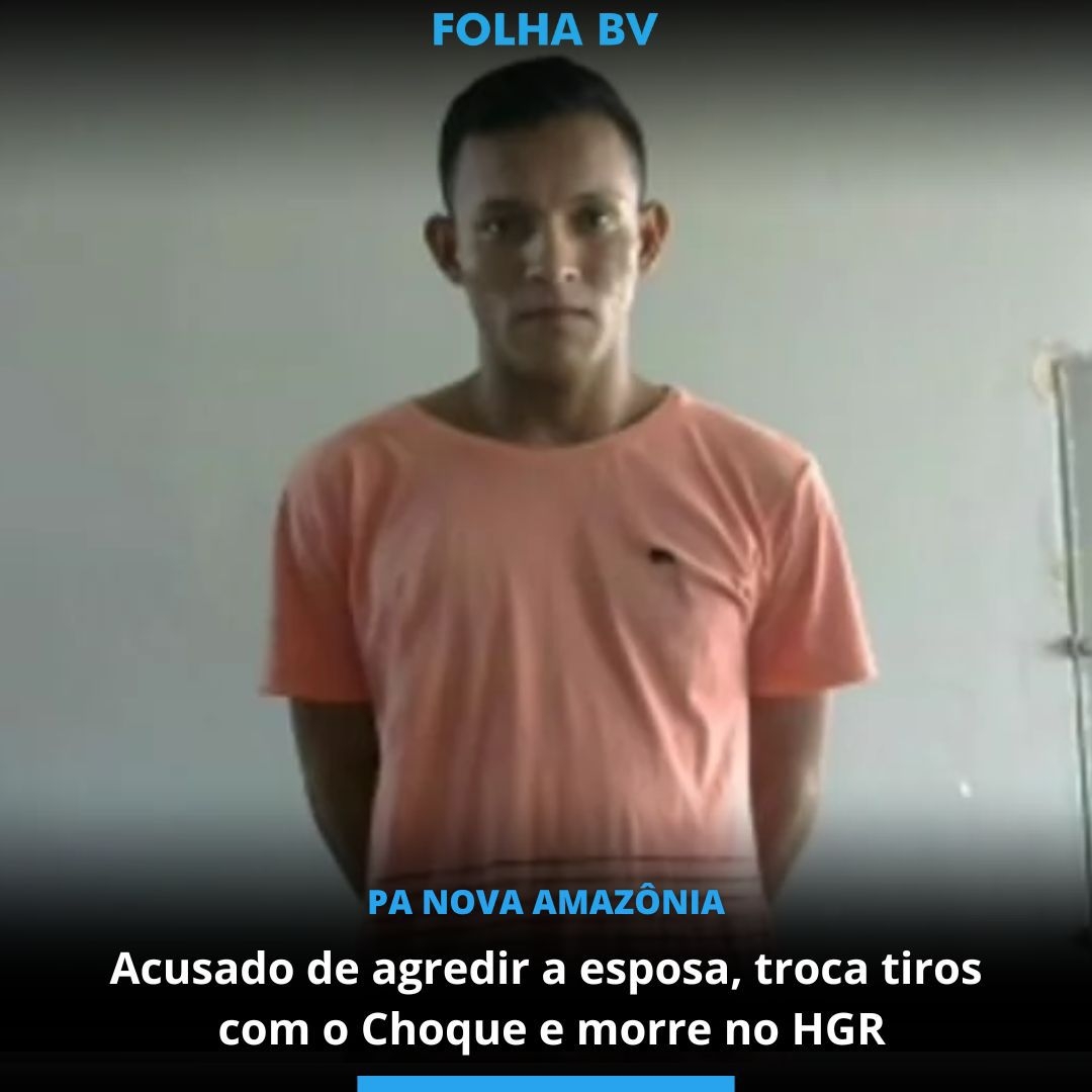 Acusado de agredir a esposa, troca tiros com o Choque e morre no HGR
