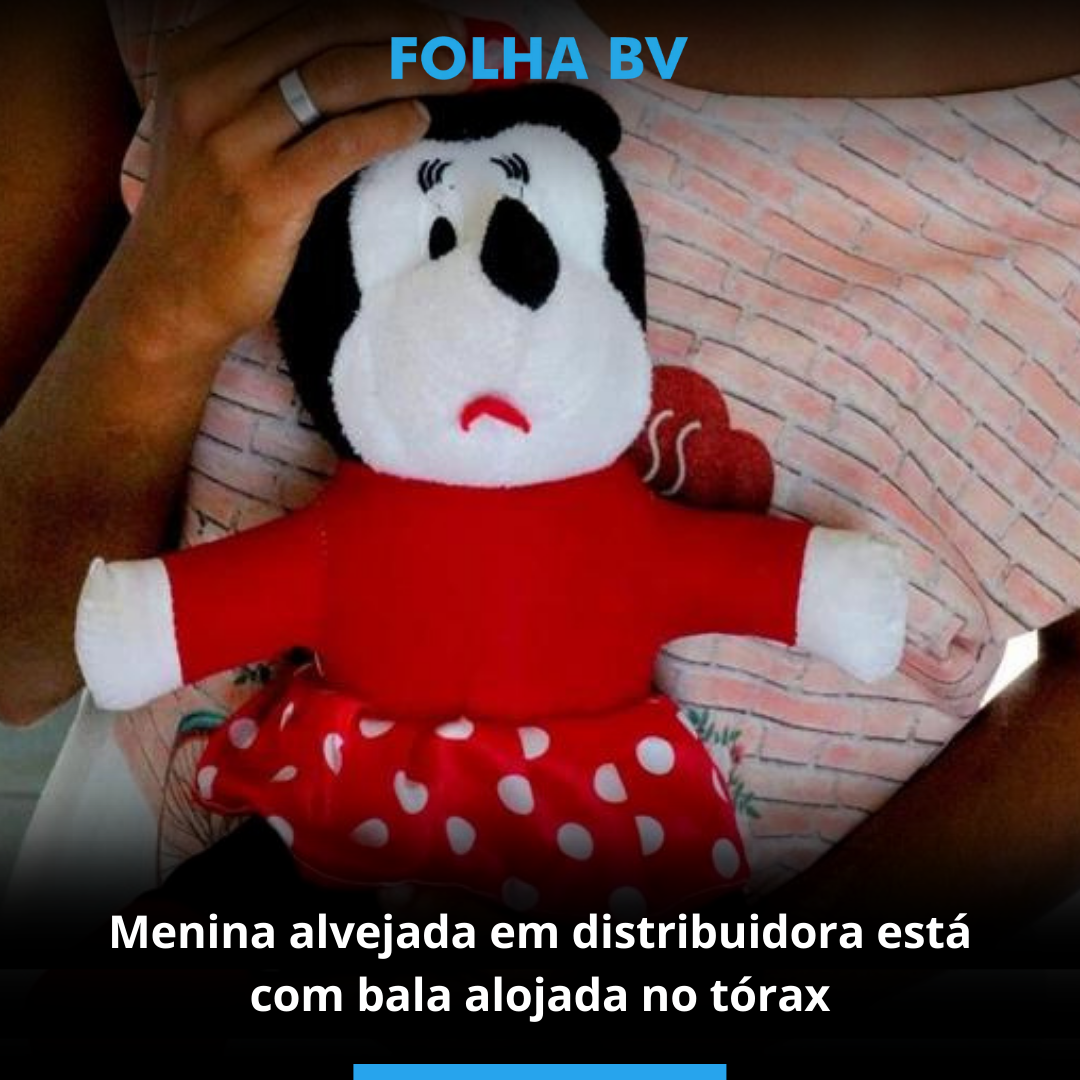 Menina alvejada em distribuidora está com bala alojada no tórax