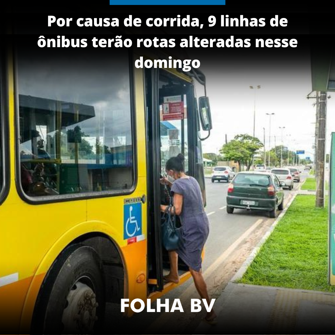 Por causa de corrida, 9 linhas de ônibus terão rotas alteradas nesse domingo