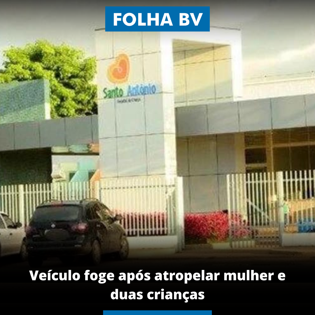 Veículo foge após atropelar mulher e duas crianças