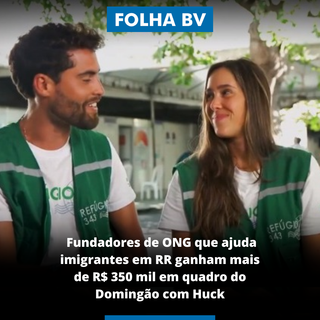 Fundadores de ONG que ajuda imigrantes em RR ganham mais de R$ 350 mil em quadro do Domingão com Huck