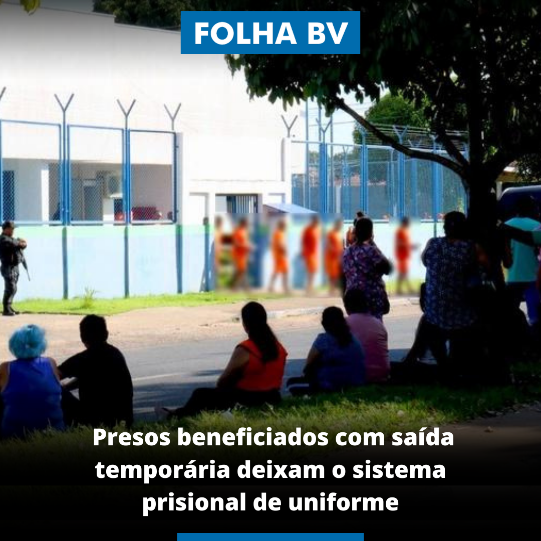Presos beneficiados com saída temporária deixam o sistema prisional de uniforme