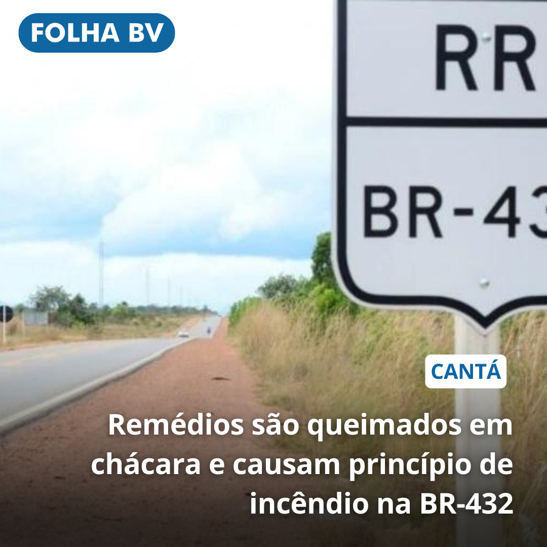 Remédios são queimados em chácara e causam princípio de incêndio na BR-432
