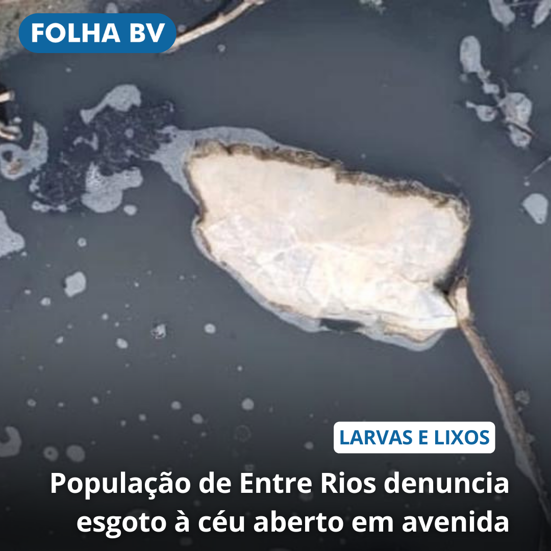 População de Entre Rios denuncia esgoto à céu aberto em avenida