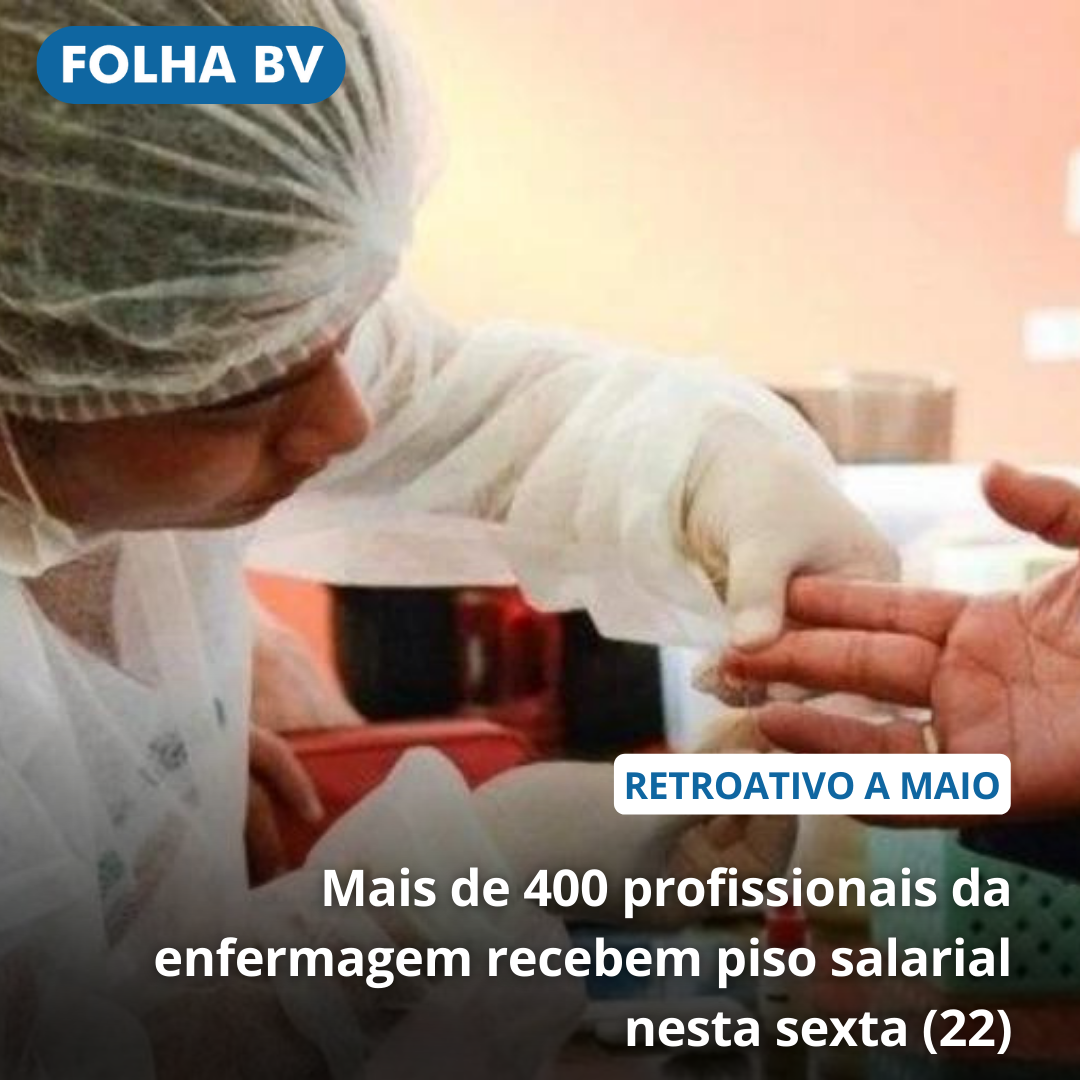 Mais de 400 profissionais da enfermagem recebem piso salarial nesta sexta (22)