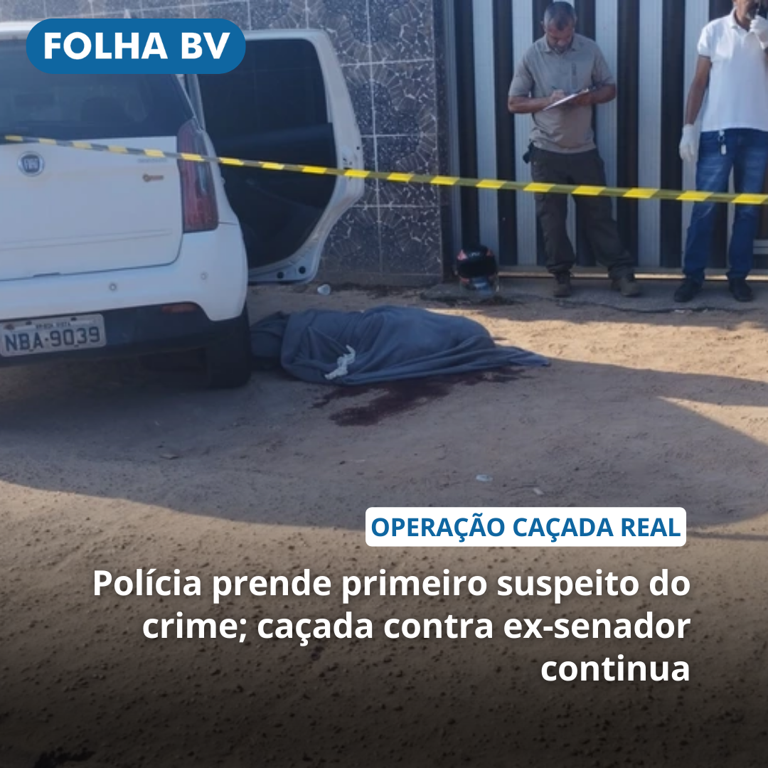 Polícia prende primeiro suspeito do crime; caçada contra ex-senador continua