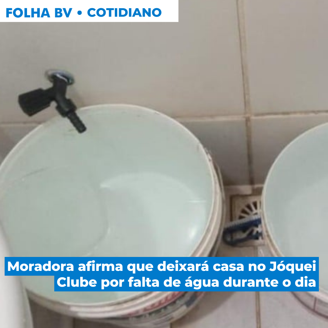 Moradora afirma que deixará casa no Jóquei Clube por falta de água durante o dia 