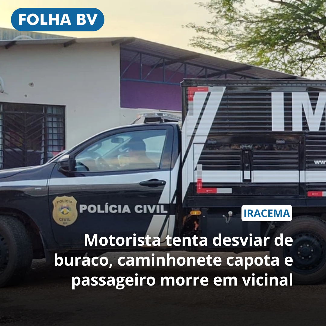Motorista tenta desviar de buraco, caminhonete capota e passageiro morre em vicinal
