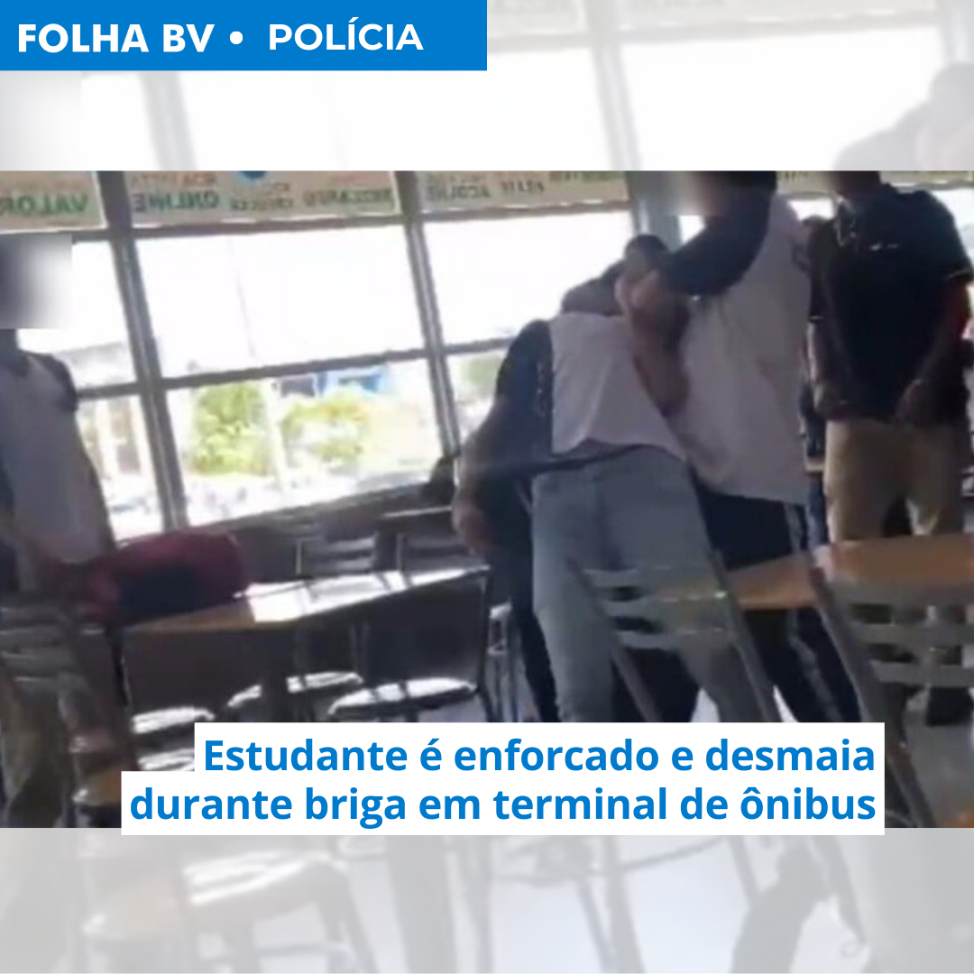 Estudante é enforcado e desmaia durante briga em terminal de ônibus